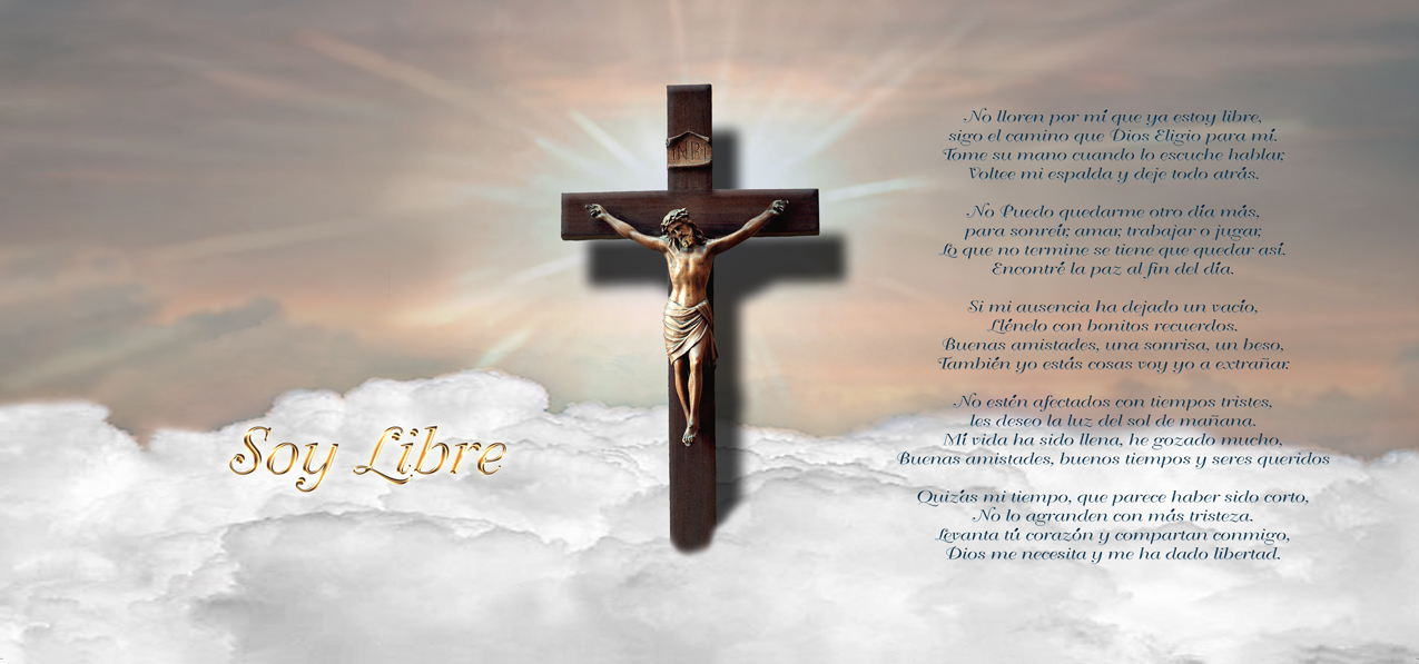 Soy Libre Clouds Bronze (With Verse-Crucifix)